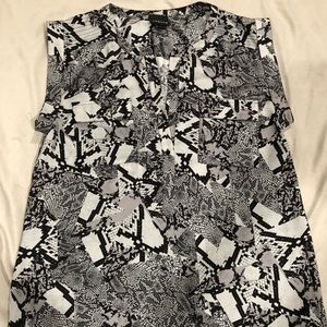 Trouve blouse snake print short sleeve size S